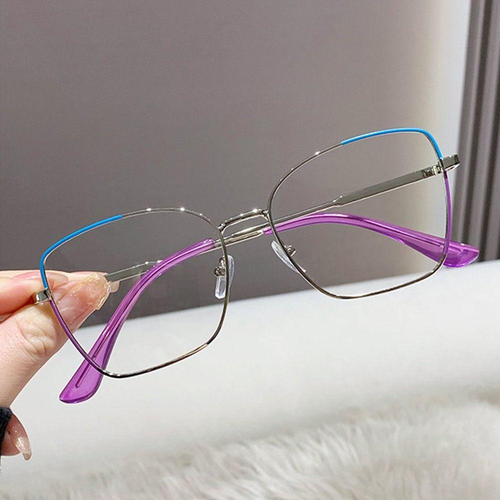 Blue Ray Blocking Anti-Blue Light Glasses Eye Protection Metal Square Eyeglasses Ultralight Optical Spectacle Eyeglass Office