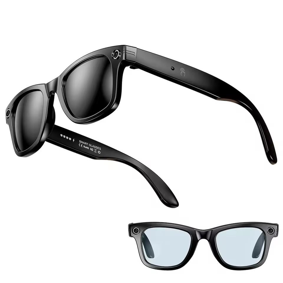 Ochelari inteligenți W600B AI, recunoaștere foto video, cameră HD, ochelari de soare, asistent vocal, traducere, apel BT, inteligent, purtabil