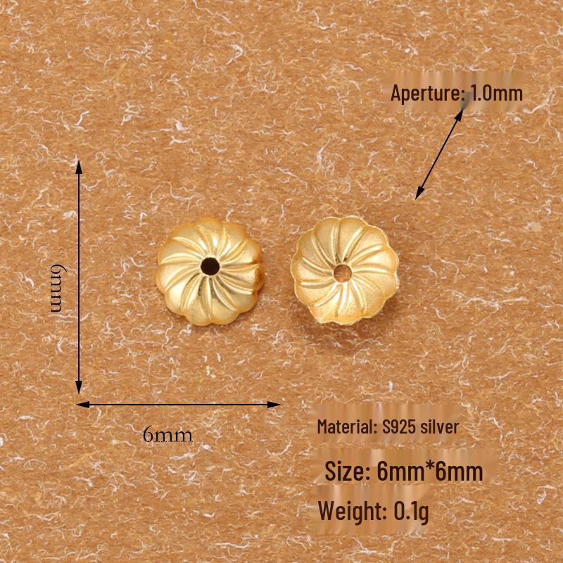 Gold-Plated S925 Sterling Silver Flower Bead Base Bracelet - Handmade DIY Jewelry Accessories