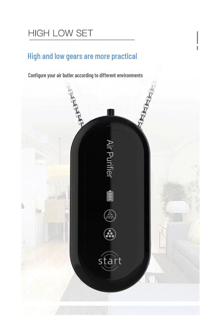 Portable Mini Necklace Air Purifier
