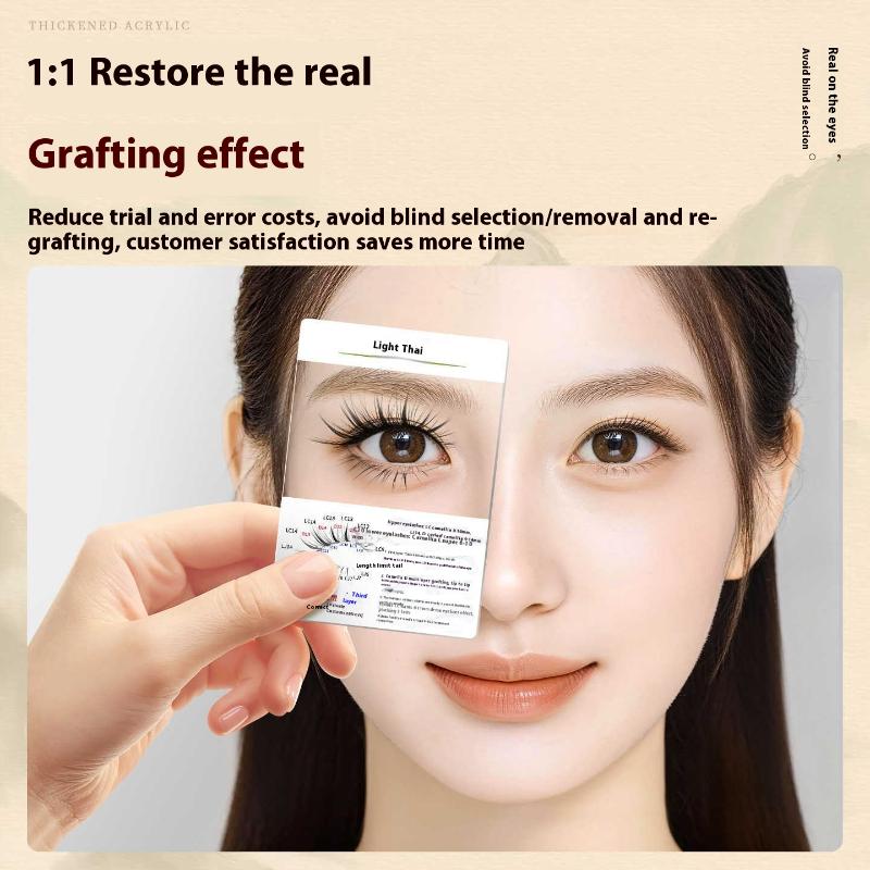 1pcs Professional Try-On Effect Lashes Style Display Board False Lash Trial Card Kit Lash Extensions Supplies Fake Lash Card