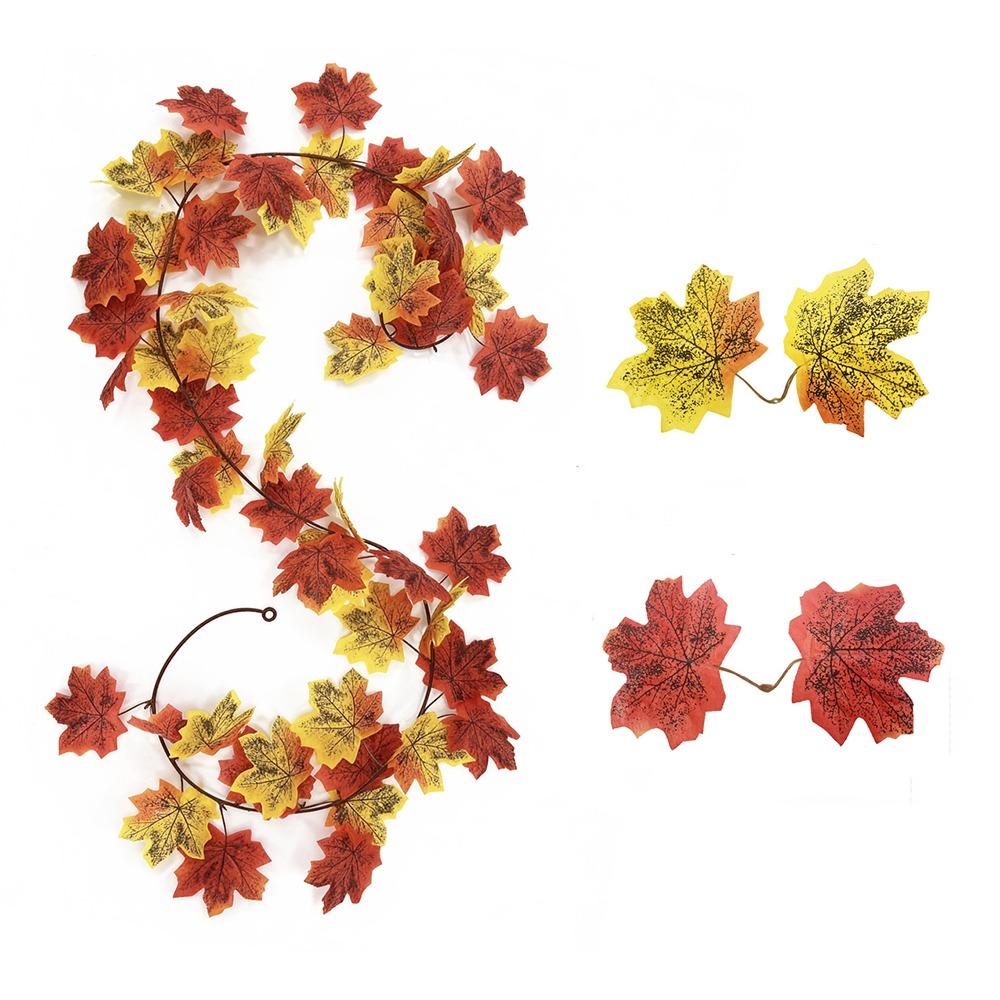 DIY Craft Artificial Maple Leaf Garland Hanging Vine Autumn Decor Vine Garland  Halloween Festivals Style 2