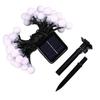 Outdoor Waterproof Solar LED Frosted White Ball String Lights for Camping and Festival Decorations.