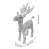 Christmas Deer Figurine with Led Light Night Lamp Decorative Crafts Props for Wedding Birthday New Year Photo Props