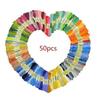 Embroidery Threads, Embroidery Threads Kit for Embroidery Cross Stitch Knitting Brazilian Bracelets Embroidery Kitdes Tools Accessories, 50 Colors