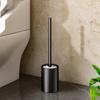 Punch-Free Wall-Mounted Toilet Cleaning Brush Set for Bathroom 