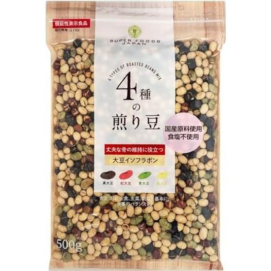 Nari 4-Variety Roasted Bean Mix 500g3 (1.5kg) Domestic Soybeans Unsalted Additive-Free Snacks Dried Beans