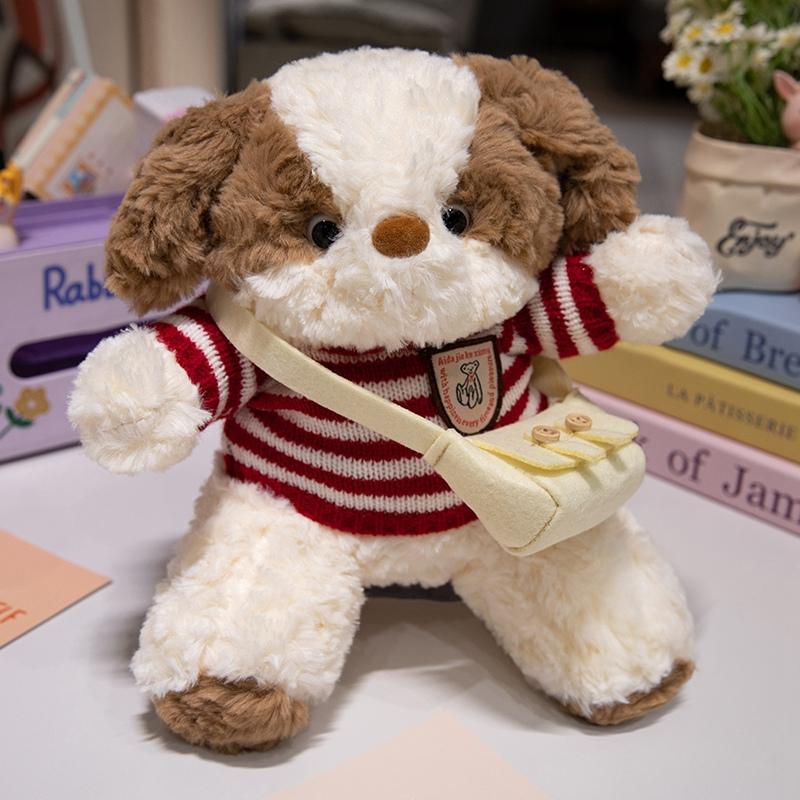 25cm Gute Nacht Hund Plüsch Spielzeug Weichen Pullover Hund Plüsch Kissen Stofftier Puppen Kinder Baby Weihnachten Geschenke Dekor