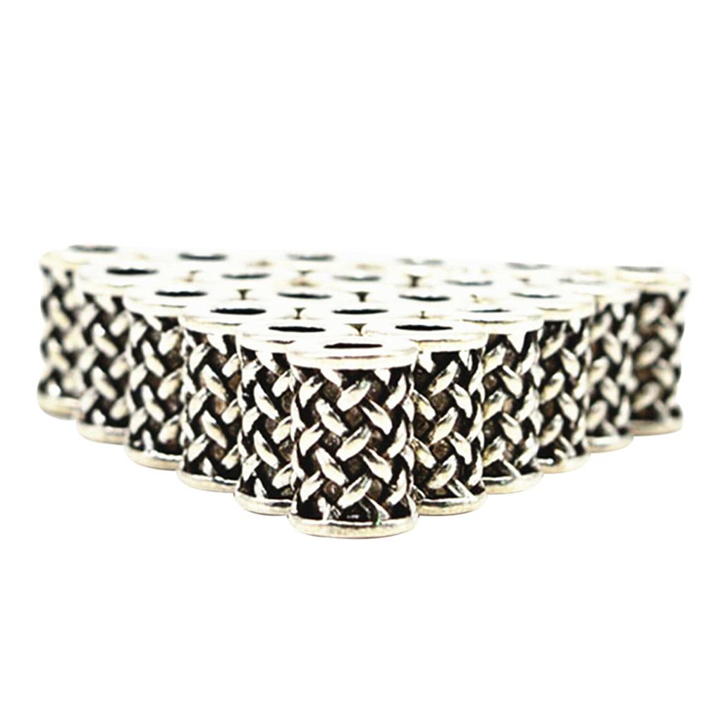 5pcs Vintage Style Beard Hair Beads Bracelet Pendant Necklace DIY Beads Jewelry Craft Accessory