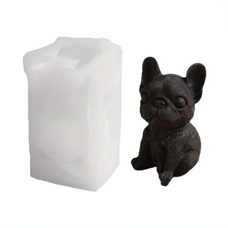 Bulldog Candle Silicone Mold, Suitable for DIY Candle Making, Resin Handicrafts, Animal Soap Clay Cement Mould, Festival Gifts