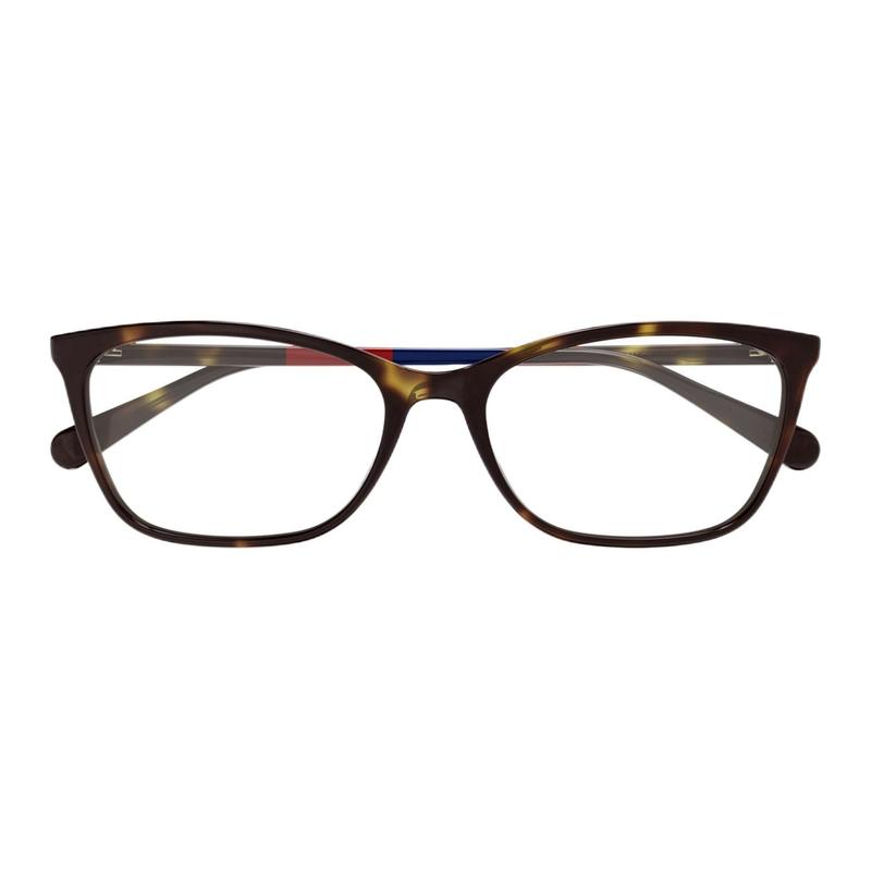 Gucci Optical Glasses [Available Prescriptions] Original Design, One-piece 004 (Havana Frame/clear Lens) 55 Dust Bag + Glasses Case (random Color)