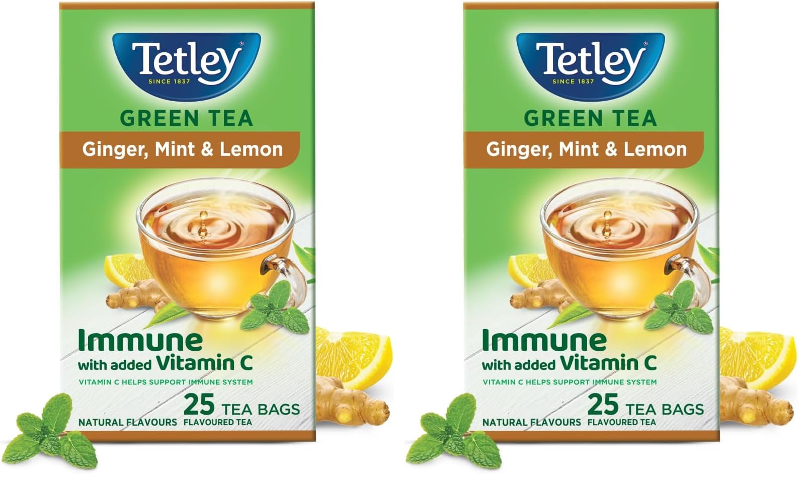 Tetley Green Tea Bags, Ginger Mint