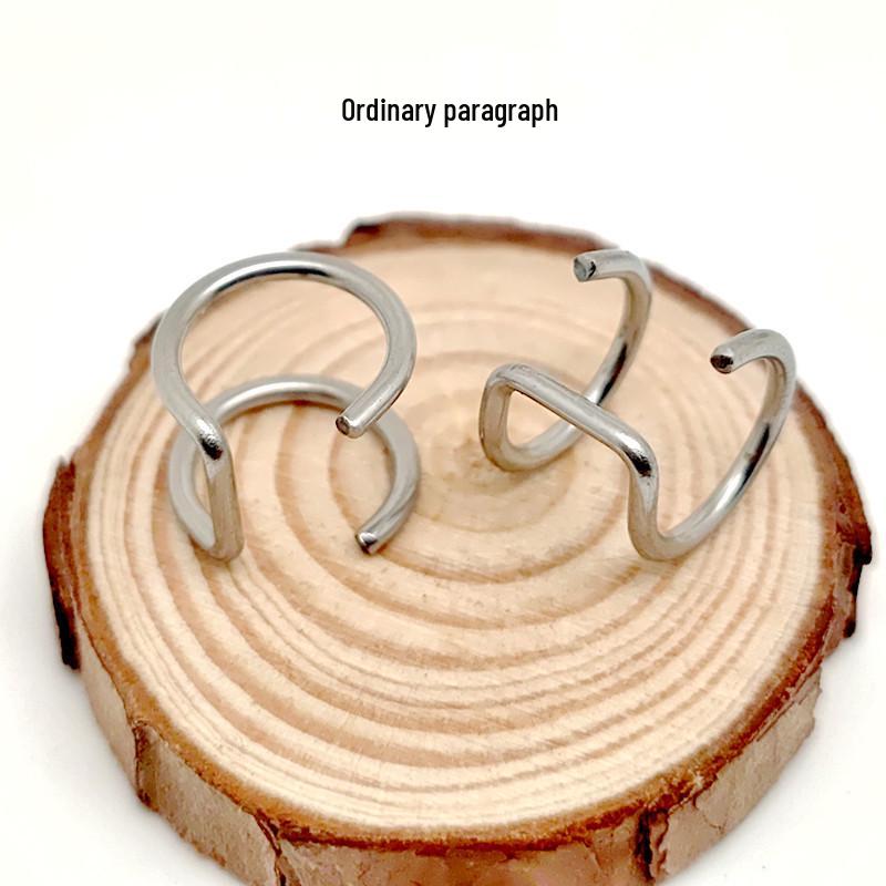 U-shaped Double Circle Ear Clips | C-shaped No-Piercing Earrings | Lip Ring Jewelry | New Style