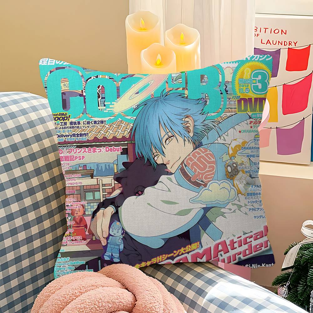 

D-DRAMAtical Murder Pillow Gift Home Office Decoration Bedroom Sofa Car Cushion Cover Case 45x45 12x12Inch
