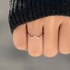 Sterling Silver Wave Curve Ring – Simple, Elegant, European-American Style Luxury for Women