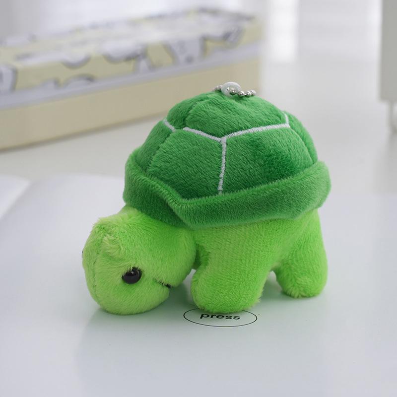 Cute Turtle Mini Keychain Plush Stuffed Toys Tortoise Cartoon Dolls Soft Animal Small Pendant Bag Ornaments Decor Kid Girl Gifts