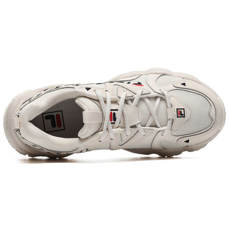 Fila Fluid 4 Cat Paw 4.0 Sports Shock Absorbing Wear Resistant Low Top Casual Shoes Women Casual Shoes Ancient-White F12W232127FAW