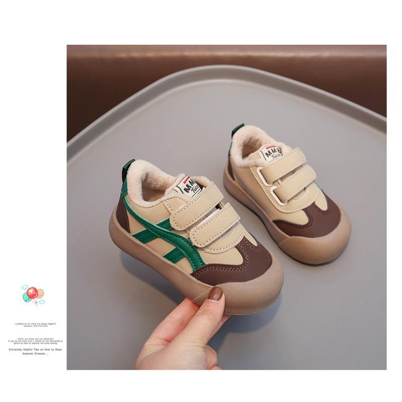

Autumn/Winter Fleece-Lined Children s Casual Shoes, Soft-Sole Boys Sneakers (1-6 Years), Fleece Boots, Baby Anti-Kick Shoes for Toddlers & Kids. 31 зелений