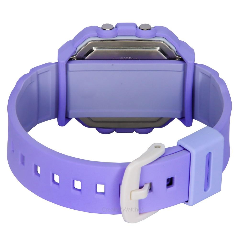 Casio Baby-G Plus Digital 30th Anniversary Cinturino in resina viola Orologio al quarzo BGD-10K-6 100M da donna con supporto speciale