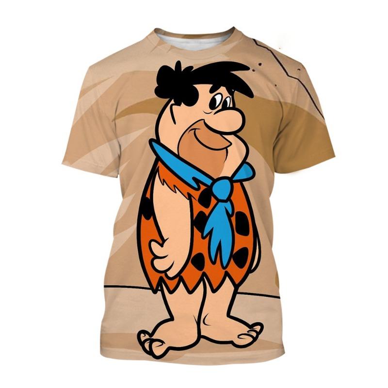 Summer fashion trend novel 3D printed printed T-shirt funny cartoon Harajuku casual comfortable short sleeved T-shirt S