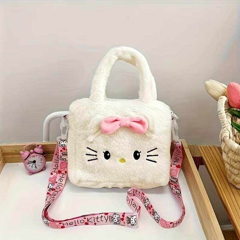 Cute Plush Crossbody Bag For Girls Fashionable Shoulder Handbag Perfect Birthday Gift