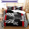 3pcs Custom Name Racing Bedding Set Duvet Cover Closure Includes 1 Duvet Cover & 2 Pillowcases, Soft and Comfortable for All Seasons.