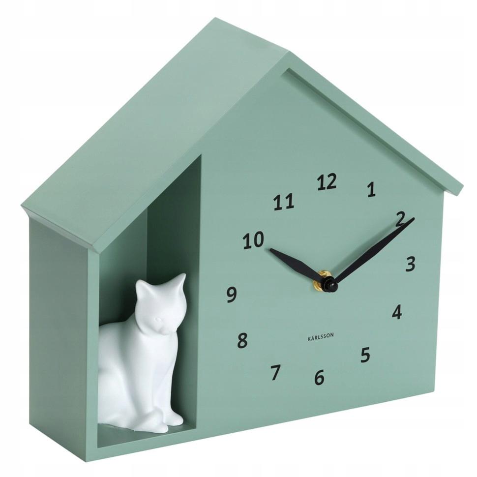 Karlsson Unisex Grün Wanduhr Sitting Cat - Bild 3