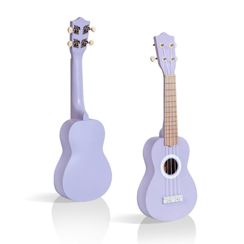 21-Inch Ukulele Playable Musical Instrument - Small Guitar with Patterned Logo, Perfect Gift светло-фиолетовый