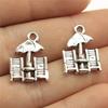 10pcs Daily Necessities Charms Umbrella Hair Dryer Broom Sofa Globe Pendants Jewelry Making Antique Silver Color