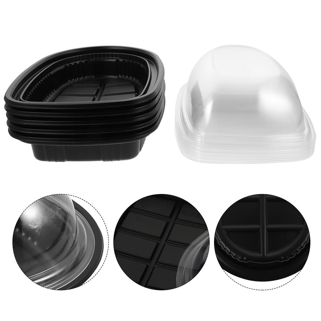 10 Pcs Packing Boxes Roast Packaging Wrapping for Restaurant Food Convenient Containers Plastic