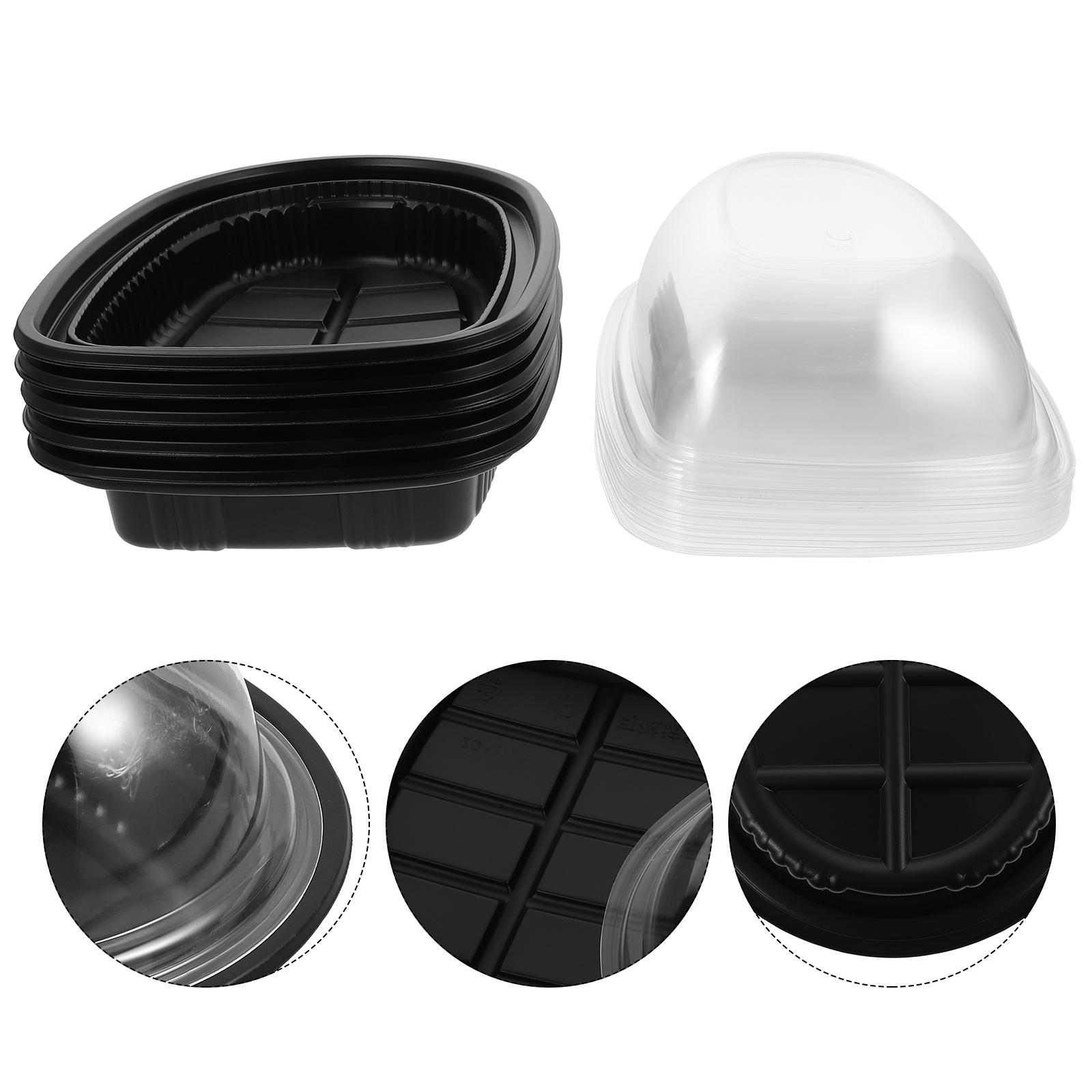 

10 шт. упаковочные коробки для жареного мяса, упаковка для ресторанной еды, удобные контейнеры из пластика