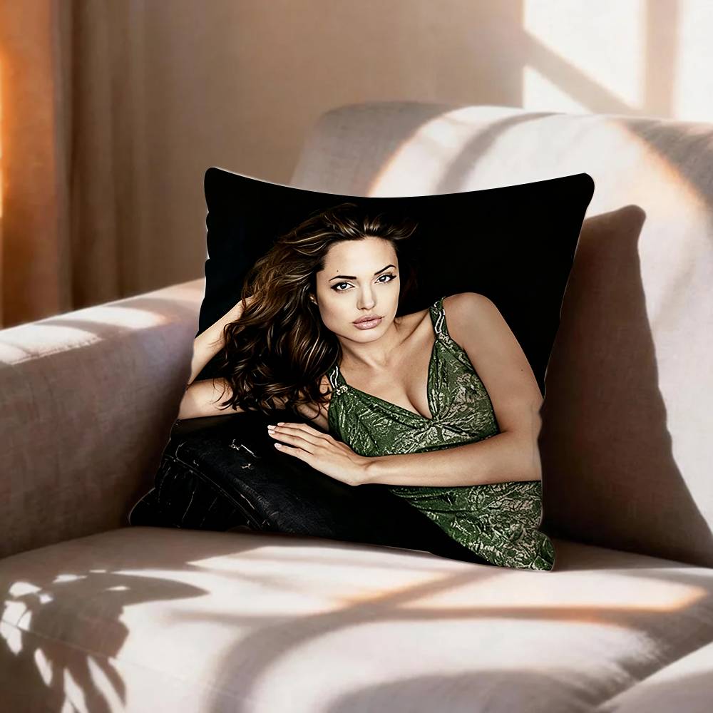 ActorAngelina JJolie Voight Pillow Case Pattern Printed Pillowcase For Living Room Sofa Cushion Cover