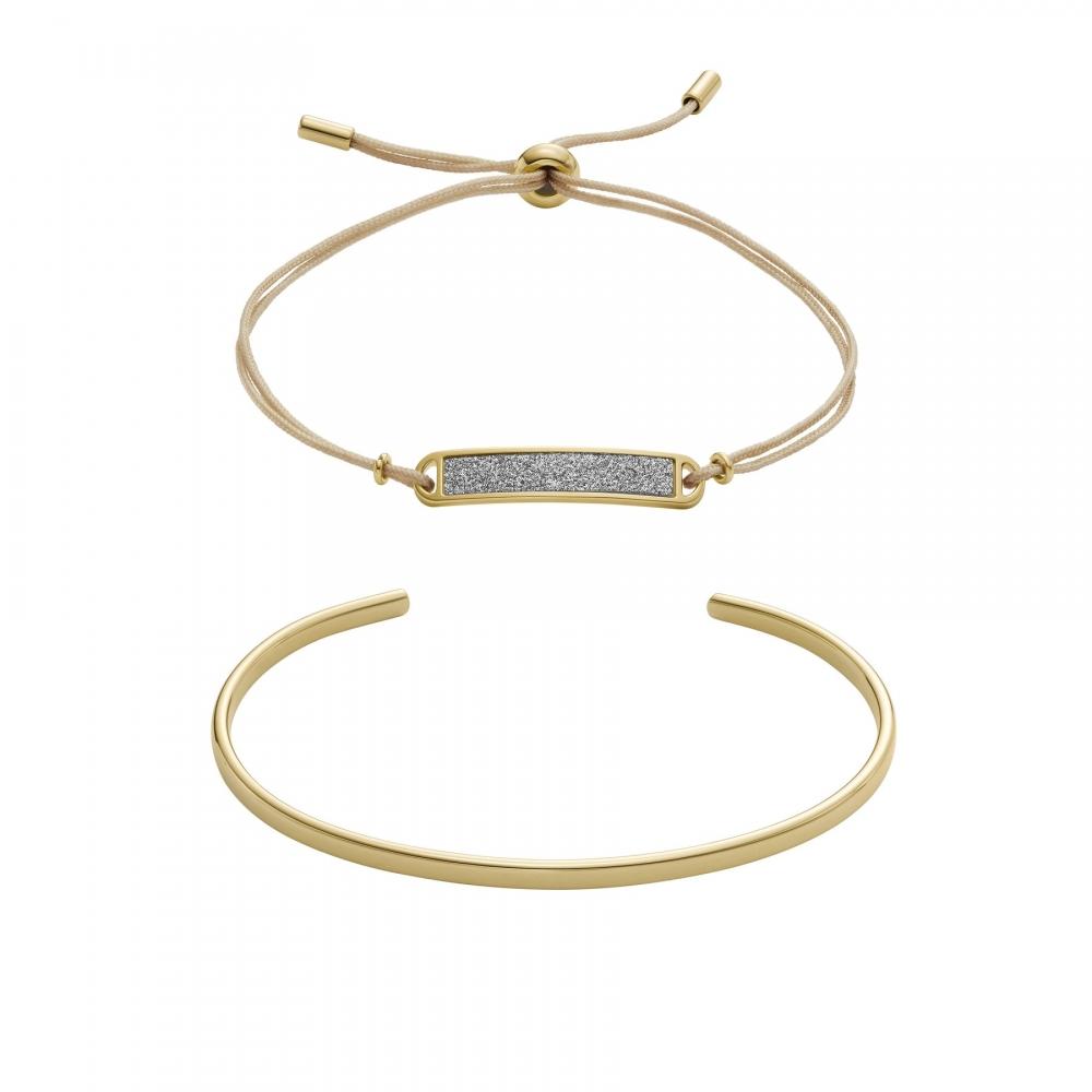 

Fossil Women's Core Gifts Набор из манжет и браслета из нержавеющей стали золотого тона