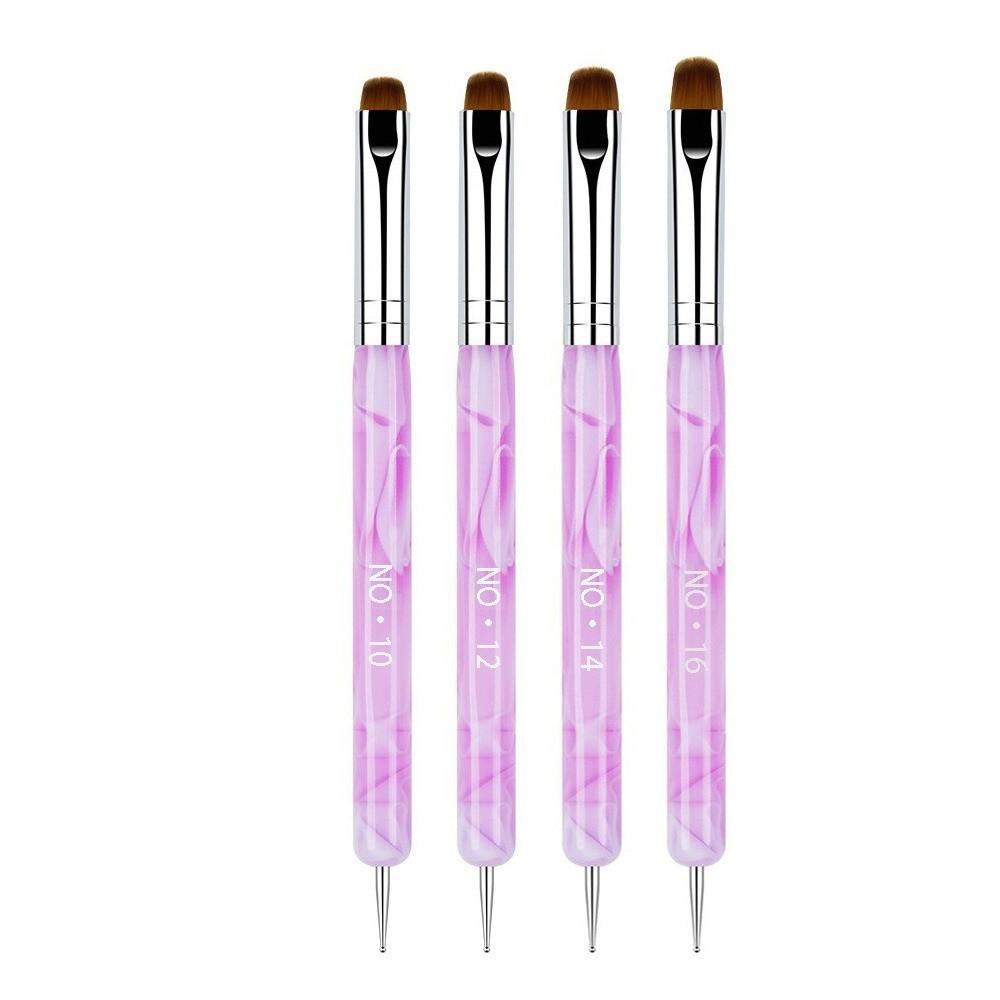 4pcs French Style Nail Art Brush Double Head Nail Art Point Pen Painting Manicure Tool  Manicure Use