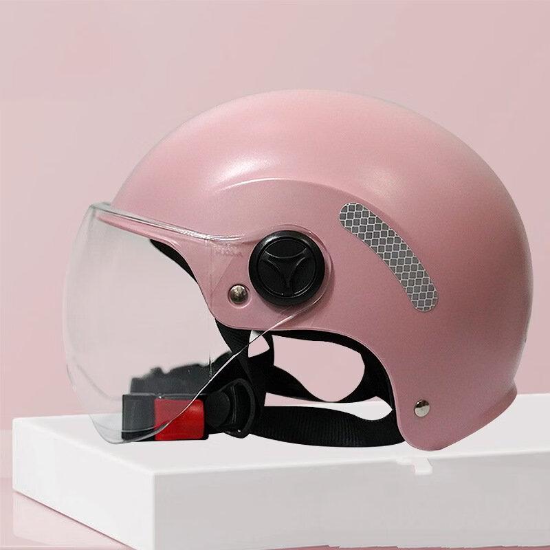 Lishi Electric Motorcycle Half Helmet Transparent Short Lens