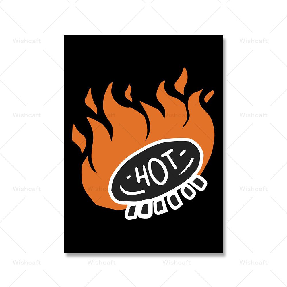 Cartoon Funny Fast Food Posters Master Chef Print Lunch Quote Canvas Painting Club Bar Shop Kitchen Wall Picture House Decor