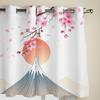 Japanese Style Mt. Fuji Sakura Modern Window Curtains for Living Room Bedroom Curtain Kitchen Treatment Blinds Drapes