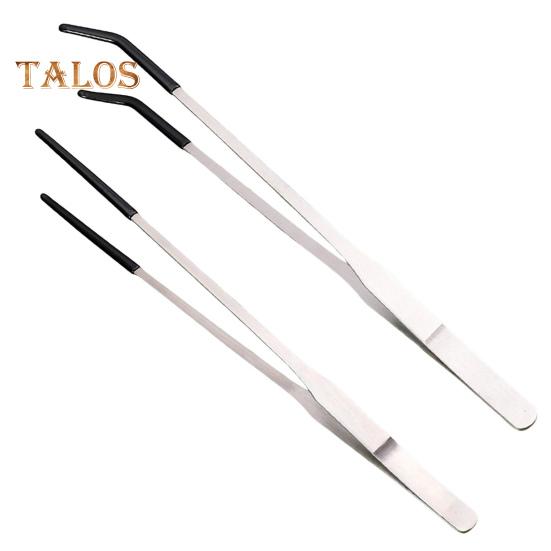 

2 шт. Щипцы для кормления рептилий из нержавеющей стали с резиновым наконечником, длинные прямые и изогнутые пинцеты, аксессуары для аквариума с бородатыми агамами и змеями, принадлежности для террариума Sets