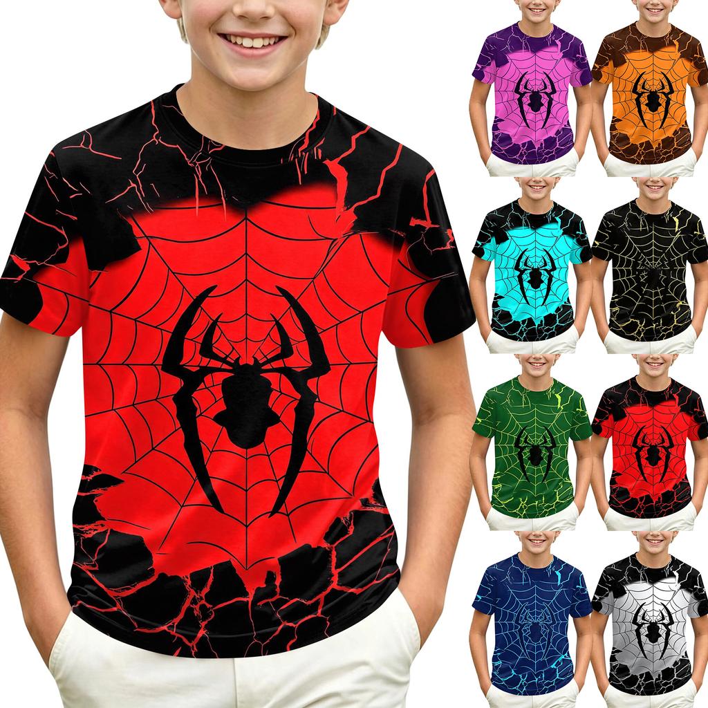 Kids Short Sleeve Crewneck T-Shirt with Graphic Print for Everyday Casual Wear