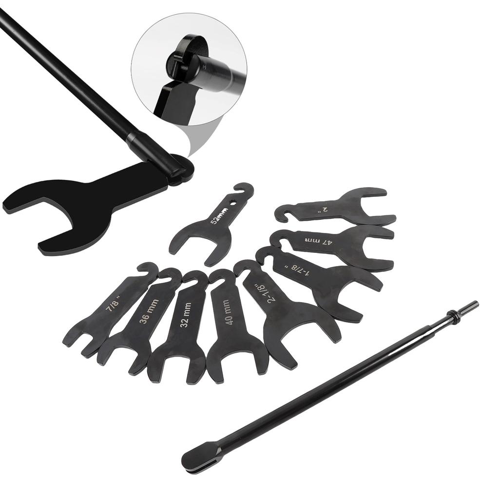 10Pcs Car Pneumatic Fan Clutch Wrench Set 45 Carbon Steel Efficient Portable Clutch Fan Removal Tool Kit Car Accessories