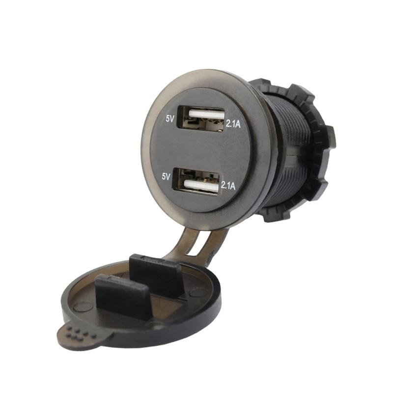 Auto Motorrad Wasserdicht Staubdicht 5 V USB Fahrzeug 4,2 A DC 12 V Doppel USB Ladegerät für Telefon GPS Netzteil Port Buchse