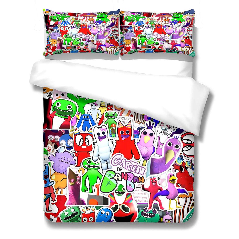 Blue Garton  banban Children Duvet Cover Set King Queen Double Twin Single Bed Linen Set