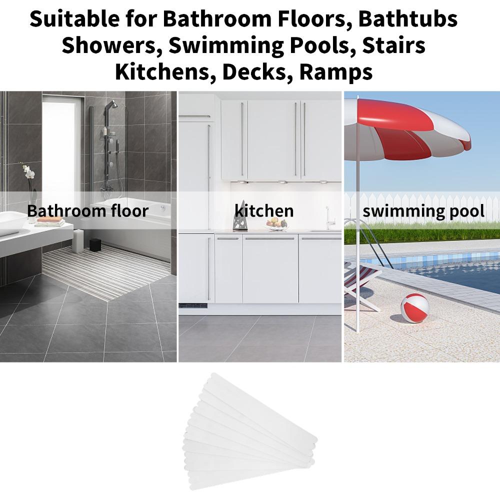 24 PCS PEVA Anti Slip Strip Self Adhesive Bathtub Sticker Practical Non Slip Sticker  Family