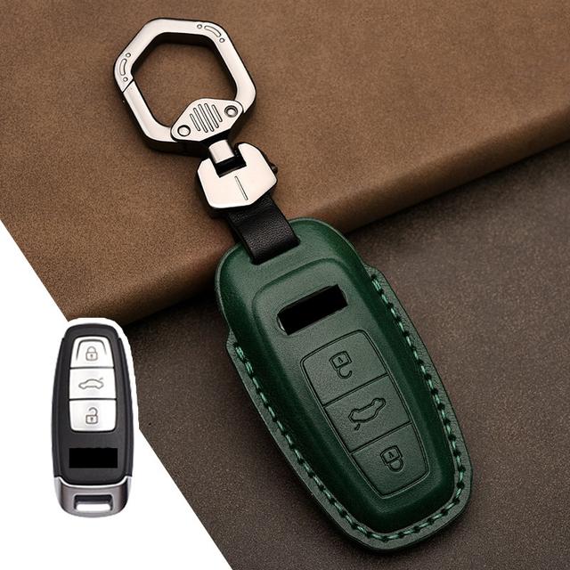 Leather Car Key Case Cover for A4 A4L A5 Q5 Q7 TT 2016 2017 Key 2016 2017 20 18 Styling Accessories