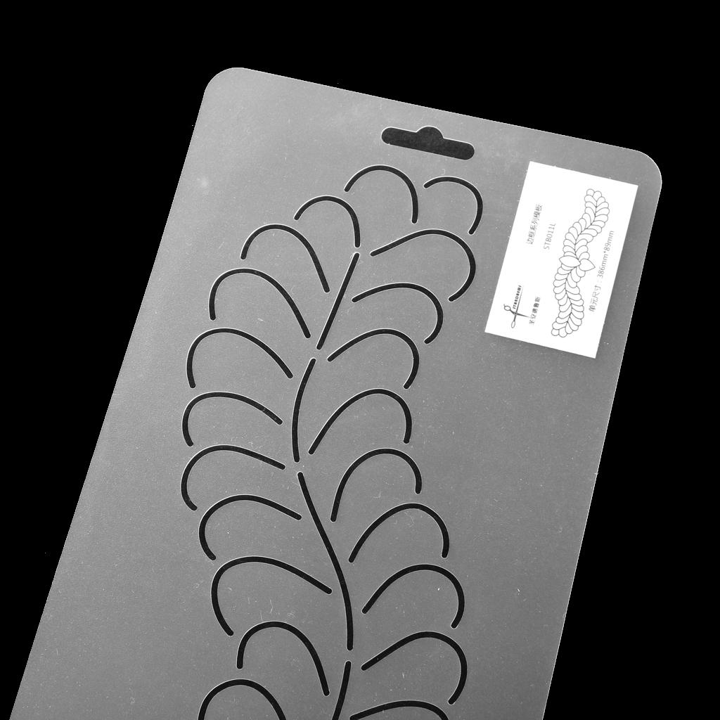 1 X Plastic Quilting Stencil Leaf Background DIY