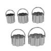 5 Pcs Cookie Cutters Set with Handle Stainless Steel Biscuit Mould for Baking Cooking Alentine Day Flower