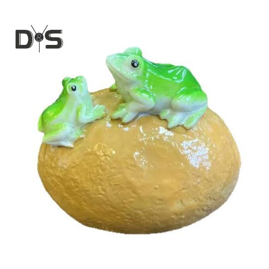 

Миниатюрная статуэтка лягушки, украшение для сада, реалистично выглядящая, устойчивая к погодным условиям, фигурка животного-лягушки, растительное украшение A