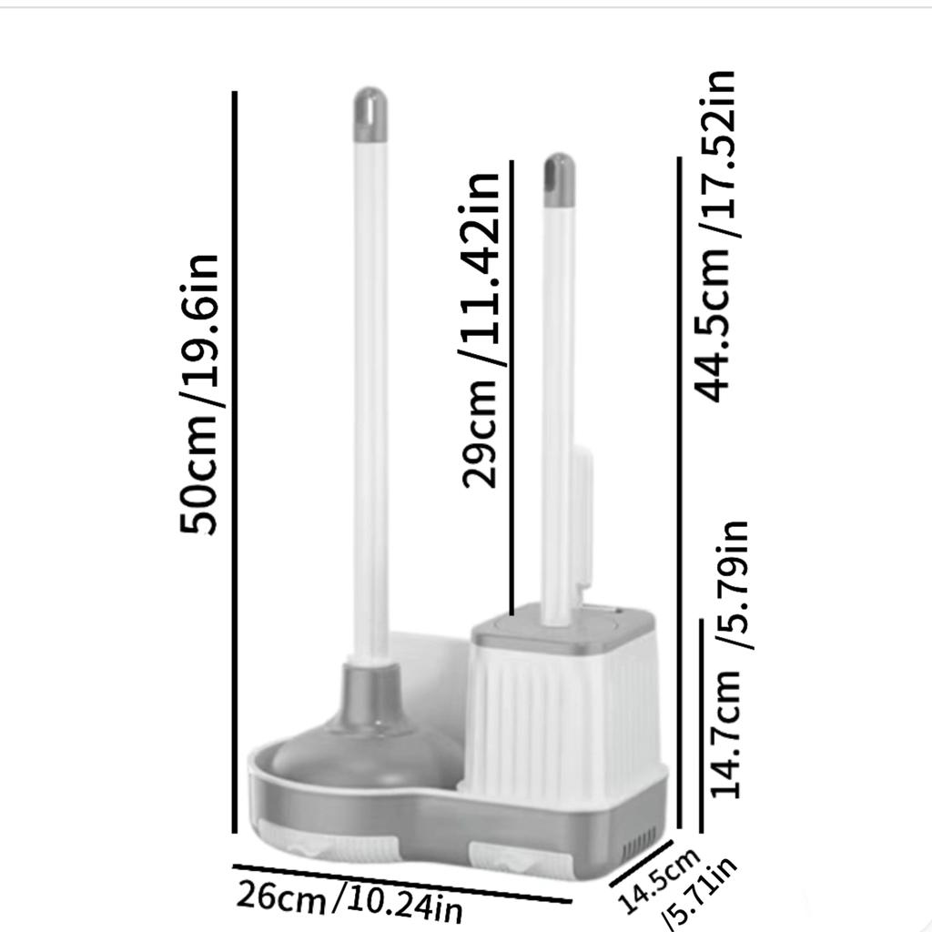 Bathroom Toilet Wall-mounted Vertical Toilet Brush Set No Dead Ends Long Handle Brush Gap Brush Toilet Dredge