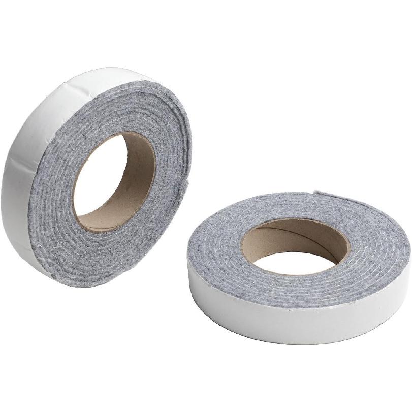 Thickened Weather Stripping 2 Strips 13 Feet, 3 Cm Wide Felt Cotton Tape Seal Tape for Window, Sliding Door Jamb, Speaker, Dashboard(Gray 3cm*400cm)
