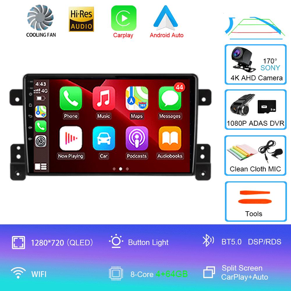 Android 14 For Suzuki Grand Vitara 3 2005-2012 2013 2014 2015 2 Din Car Radio Stereo Multimedia Video Player Navigaion Carplay